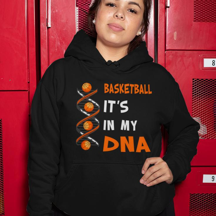 Cute Basketball Playing Basketball Is In My Dna Basketball Lover Women Hoodie Unique Gifts