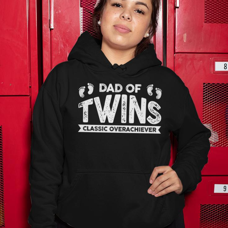 Dad Of Twins Classic Overachiever Women Hoodie Unique Gifts