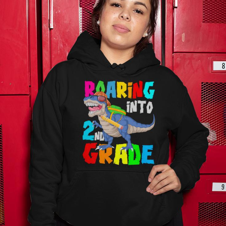 Dinosaur Roaring Into 2Nd Grade Women Hoodie Unique Gifts