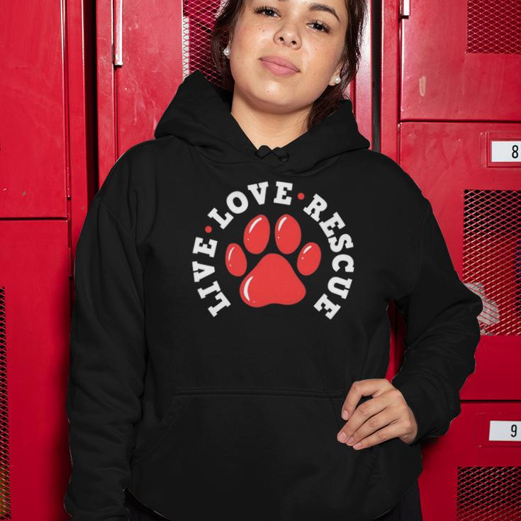 Dog Rescue Adopt Dog Paw Print Women Hoodie Unique Gifts
