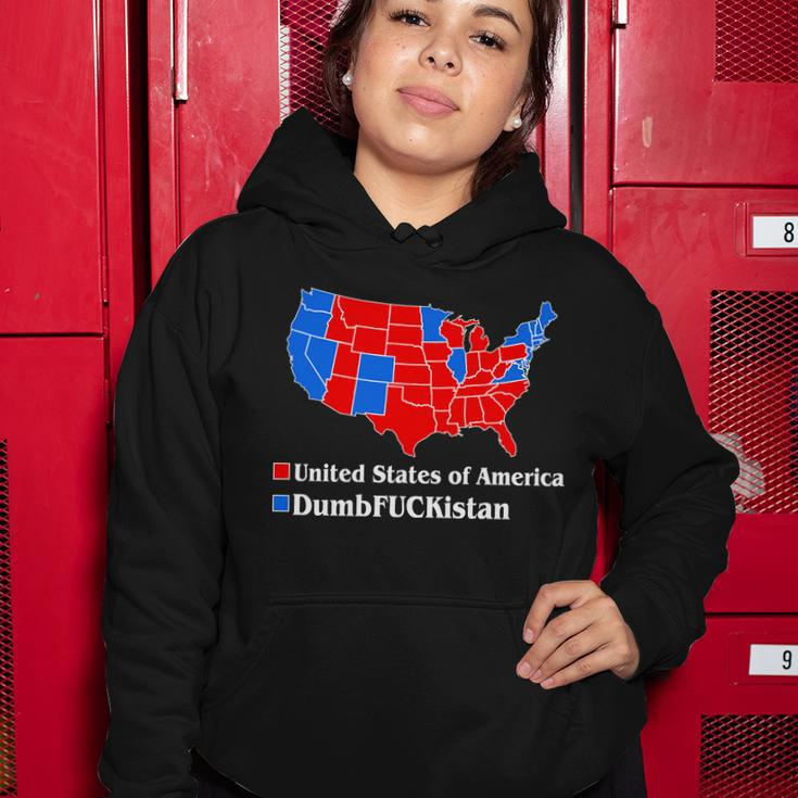 Dumbfuckistan Vs United States Of America Election Map Republicans Women Hoodie Unique Gifts