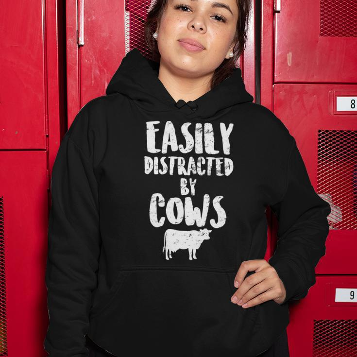 Easily Distracted By Cows Tshirt Women Hoodie Unique Gifts