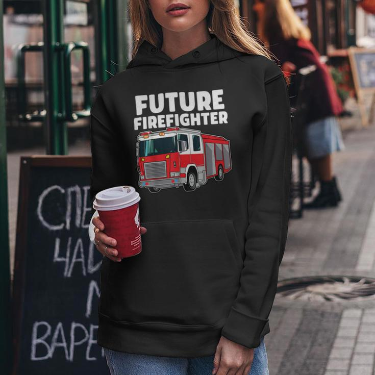 Firefighter Future Firefighter Fire Truck Theme Birthday Boy V2 Women Hoodie Funny Gifts