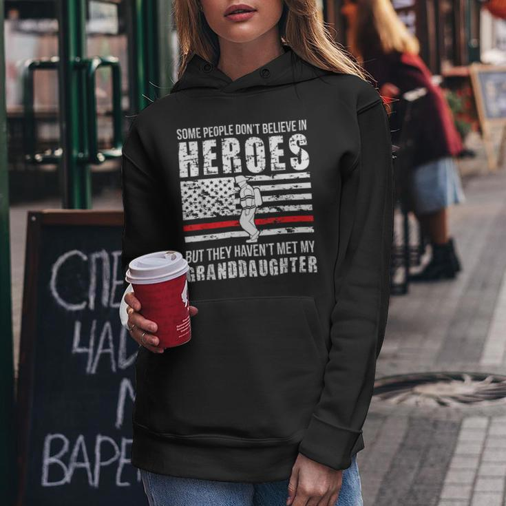 Firefighter Shes My Granddaughter Grandma Of A Firefighter Grandma Women Hoodie Funny Gifts