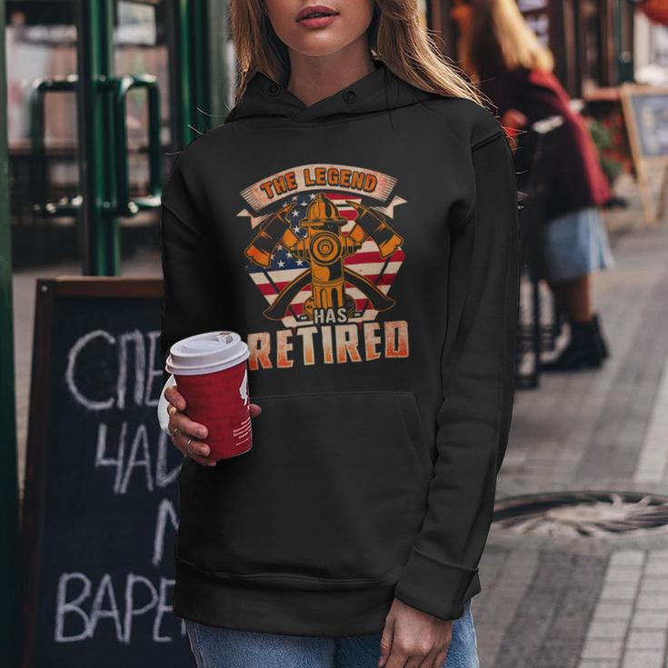 Firefighter The Legend Has Retired Fireman Firefighter _ Women Hoodie Funny Gifts