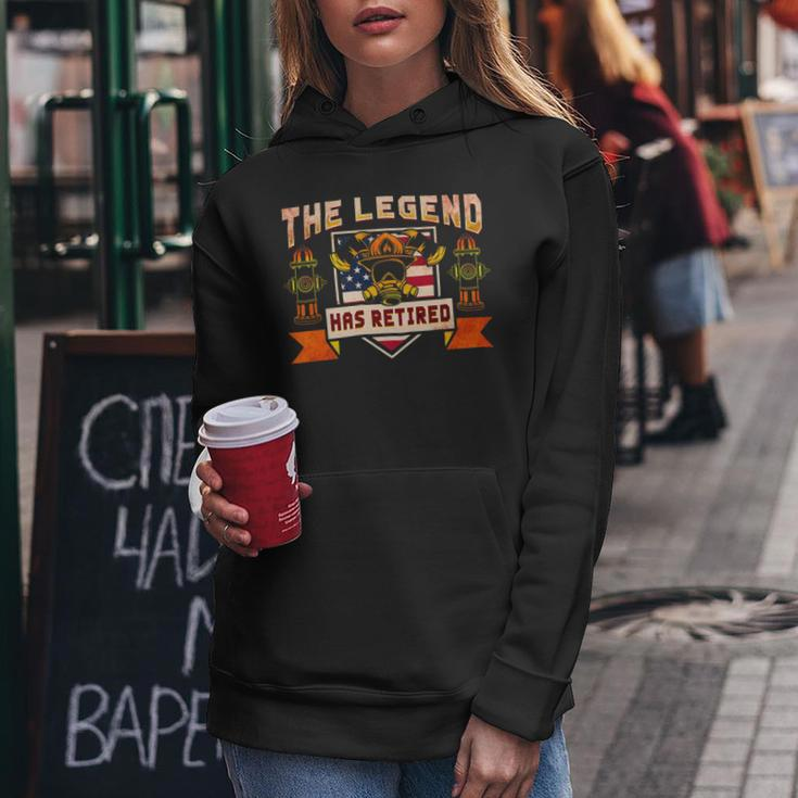Firefighter The Legend Has Retired Fireman Firefighter _ Women Hoodie Funny Gifts