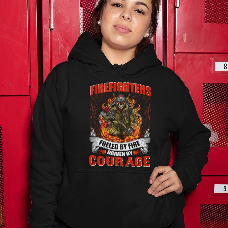 Firefighters Fueled By Fire Driven By Courage Women Hoodie Unique Gifts