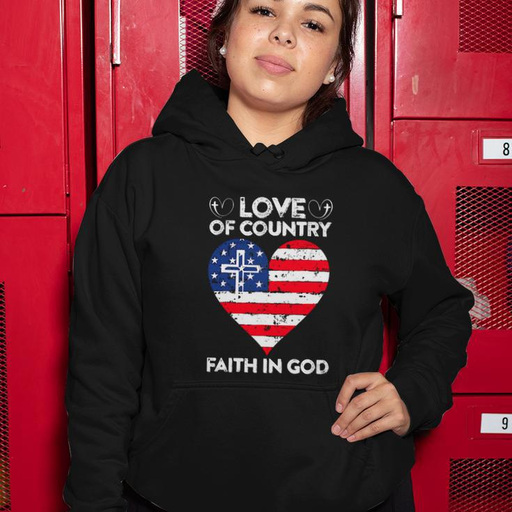 Funny 4Th Of July Christian Faith In God Heart Women Hoodie Unique Gifts