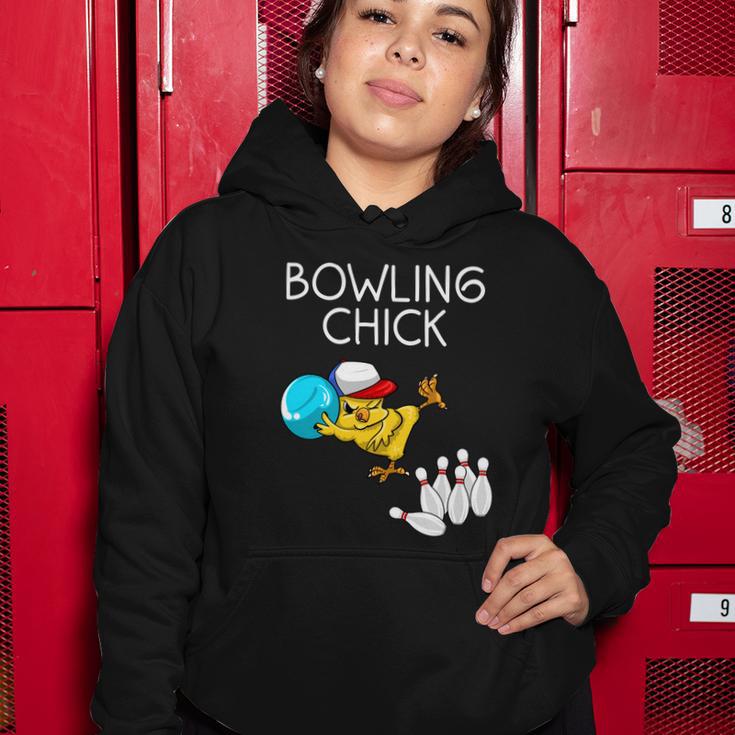 Funny Bowling Gift For Women Cute Bowling Chick Sports Athlete Gift Women Hoodie Unique Gifts