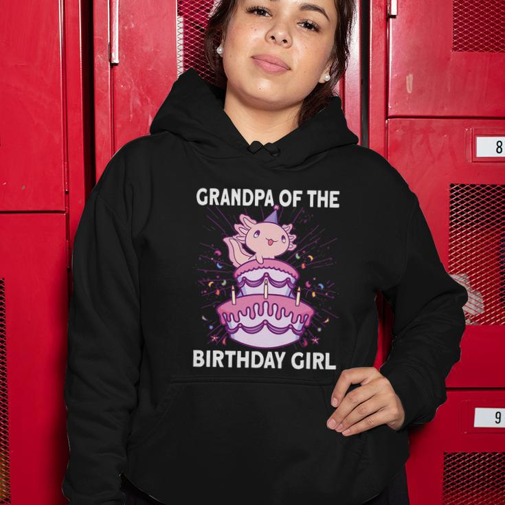Funny Grandpa Of The Birthday Axolotl Bday Women Hoodie Unique Gifts