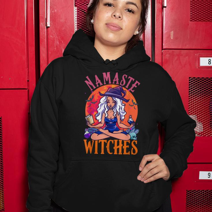 Funny Halloween Namaste Witches Halloween Spirits Witch Women Hoodie Funny Gifts