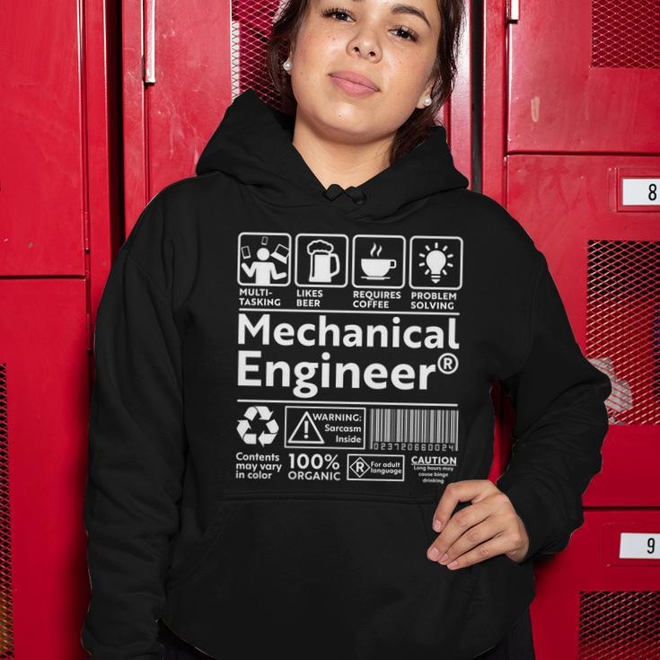 Funny Mechanical Engineer Label Women Hoodie Unique Gifts