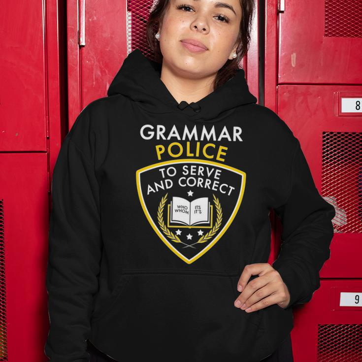 Grammar Police To Serve And Correct Funny V2 Women Hoodie Unique Gifts