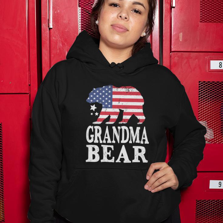 Grandma Bear Patriotic Flag Funny 4Th Of July Women Hoodie Unique Gifts