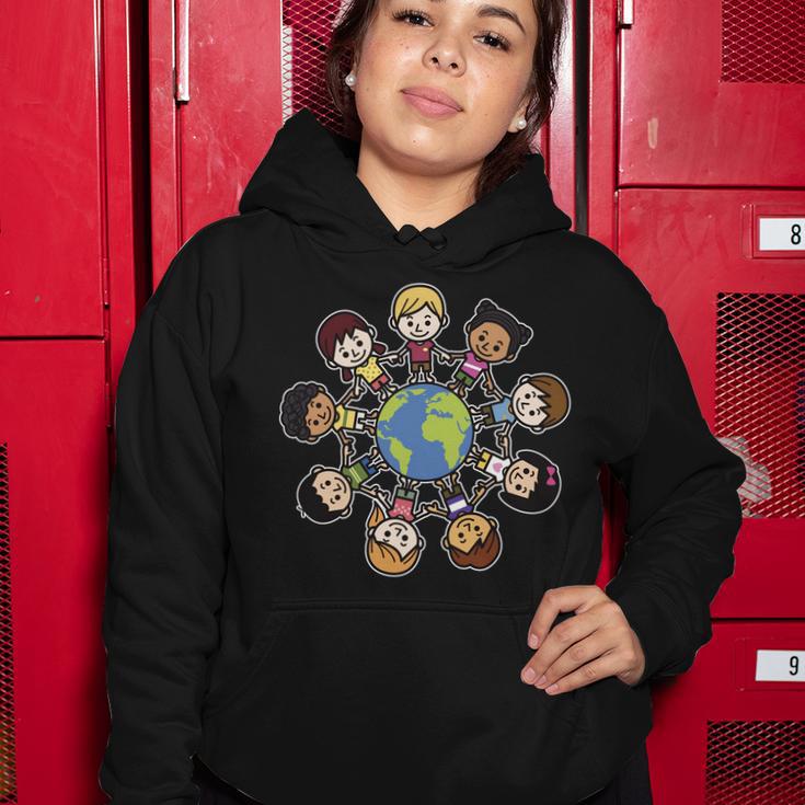 Happy Earth Day Children Around The World Women Hoodie Unique Gifts