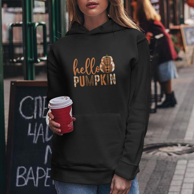 Hello Pumpkin Hello Fall V2 Women Hoodie Graphic Print Hooded Sweatshirt Funny Gifts