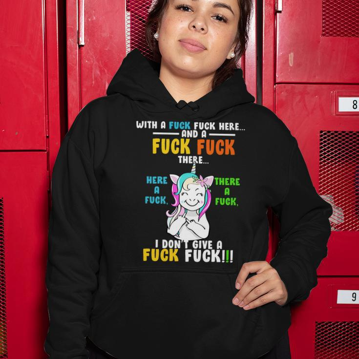 I Dont Give A Fuck Fuck Offensive Funny Unicorn Women Hoodie Unique Gifts