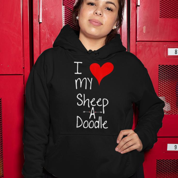 I Love My Sheepadoodle Cute Dog Owner Gift &8211 Graphic Women Hoodie Unique Gifts