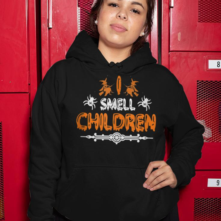 I Smell Children Funny Halloween Witch Scary Hocus Pocus Women Hoodie Funny Gifts