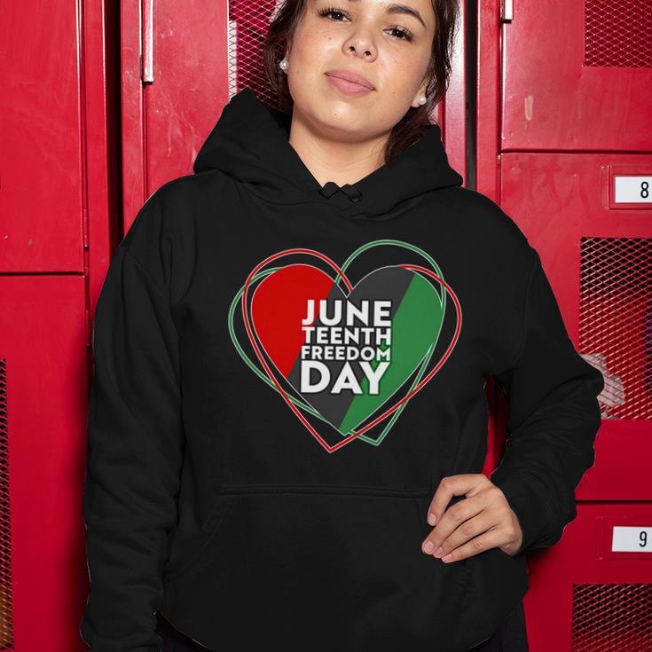 Juneteenth Freedom Day Heart Traditional Colors Women Hoodie Unique Gifts