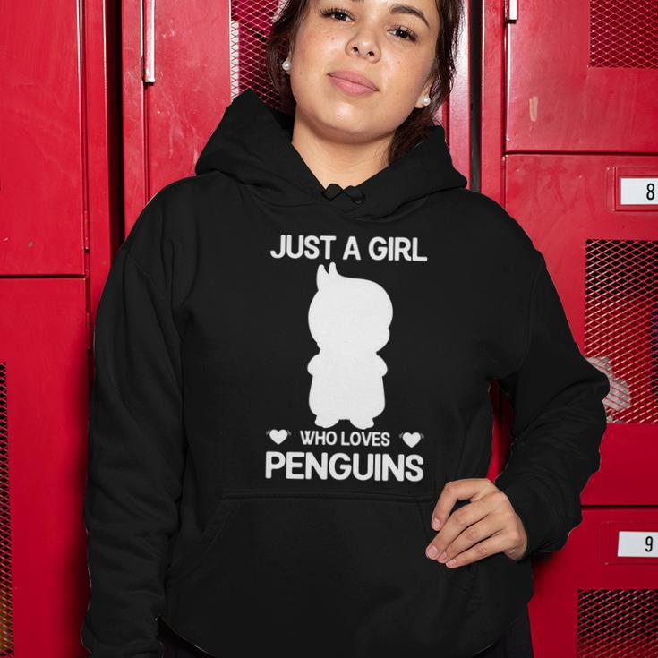 Just A Girl Who Loves Penguins Gentoo Adelie Penguin Lovers Funny Gift Women Hoodie Unique Gifts