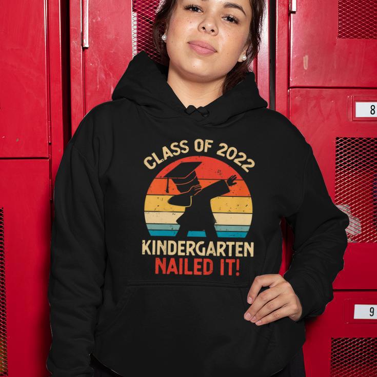 Kids Kindergarten Graduation Dabbing Boy Class Of 2022 Nailed It Women Hoodie Unique Gifts