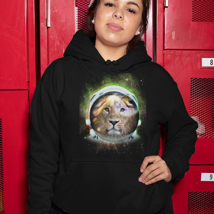 King Of The Universe Lion Space Astronaut Helmet Women Hoodie Unique Gifts