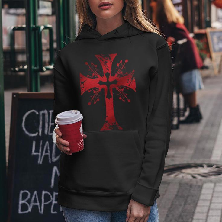 Knight TemplarShirt - The Warrior Of God Bloodstained Cross - Knight Templar Store Women Hoodie Funny Gifts