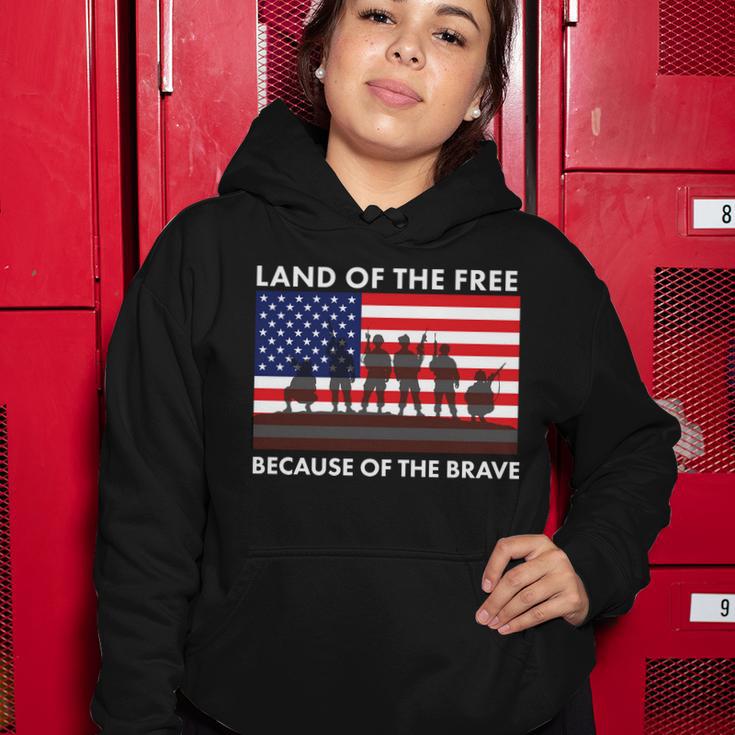 Land Of The Free Because Of The Brave Tshirt Women Hoodie Unique Gifts