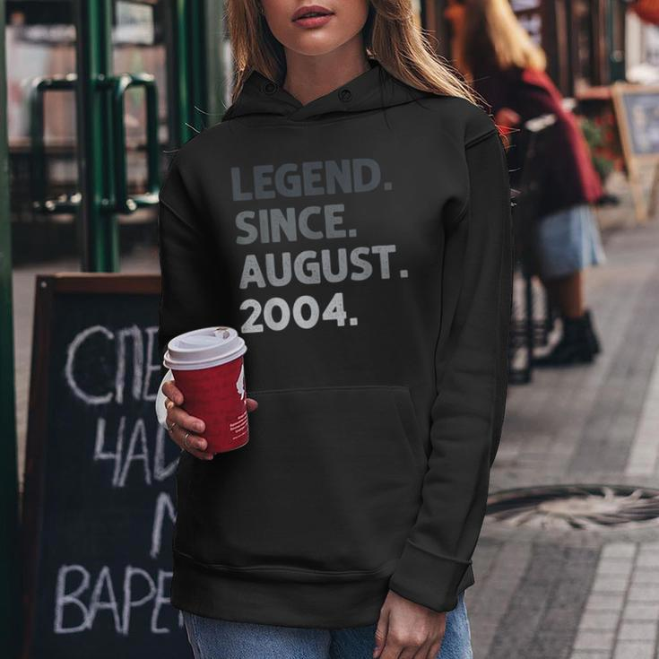 Legend Since August 2004 18 Years Old 18Th Birthday  Women Hoodie Personalized Gifts