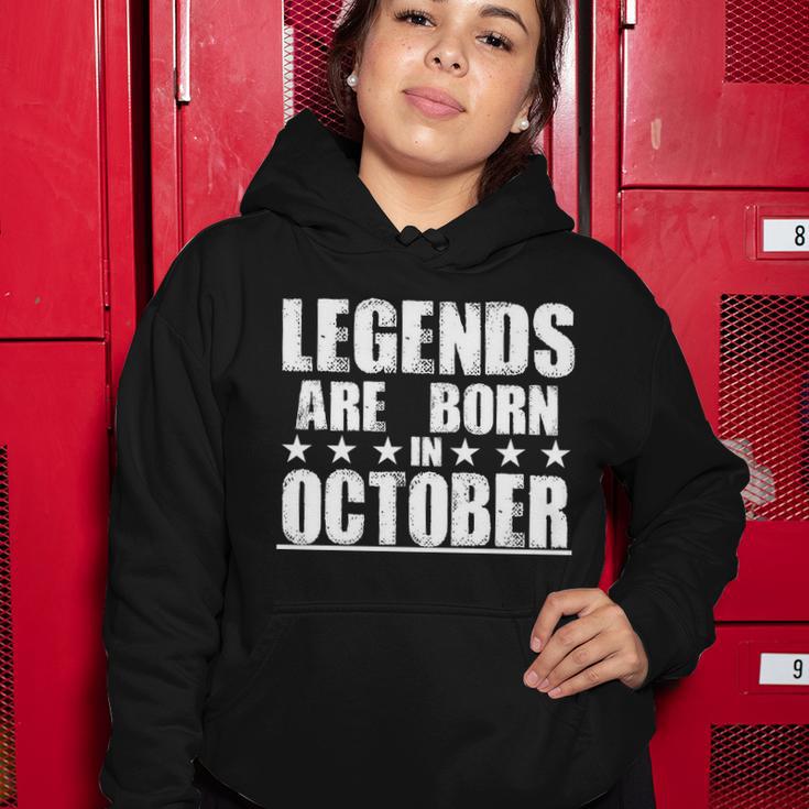 Legends Are Born In October Birthday Women Hoodie Unique Gifts