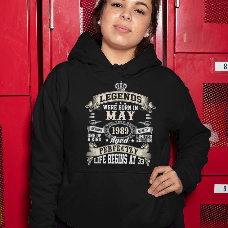 Legends Were Born In May 1989 Vintage 33Rd Birthday Gift For Men & Women Women Hoodie Unique Gifts