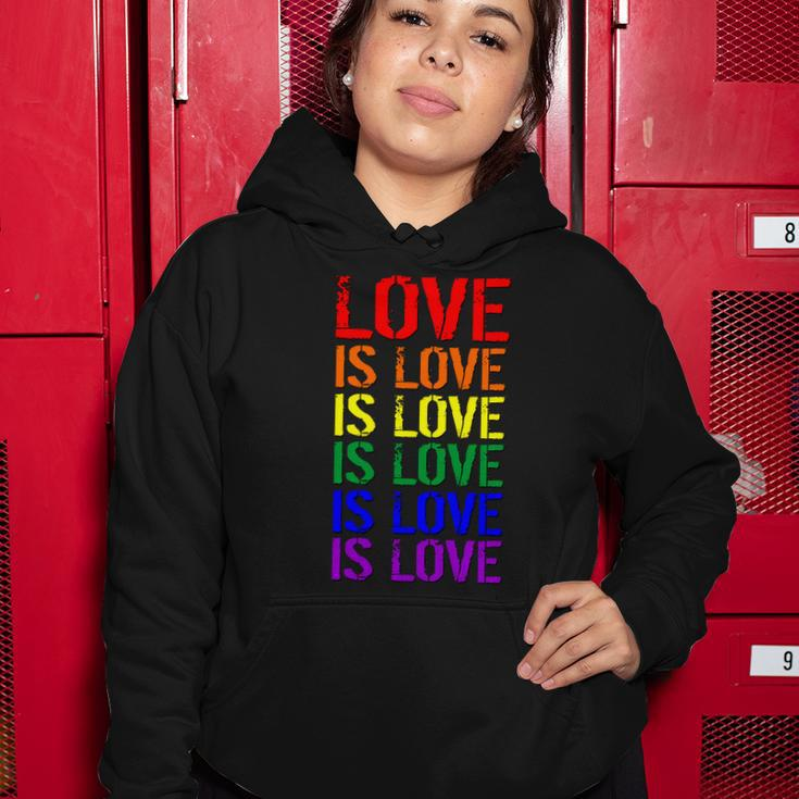 Love Is Love Rainbow Colors Women Hoodie Unique Gifts