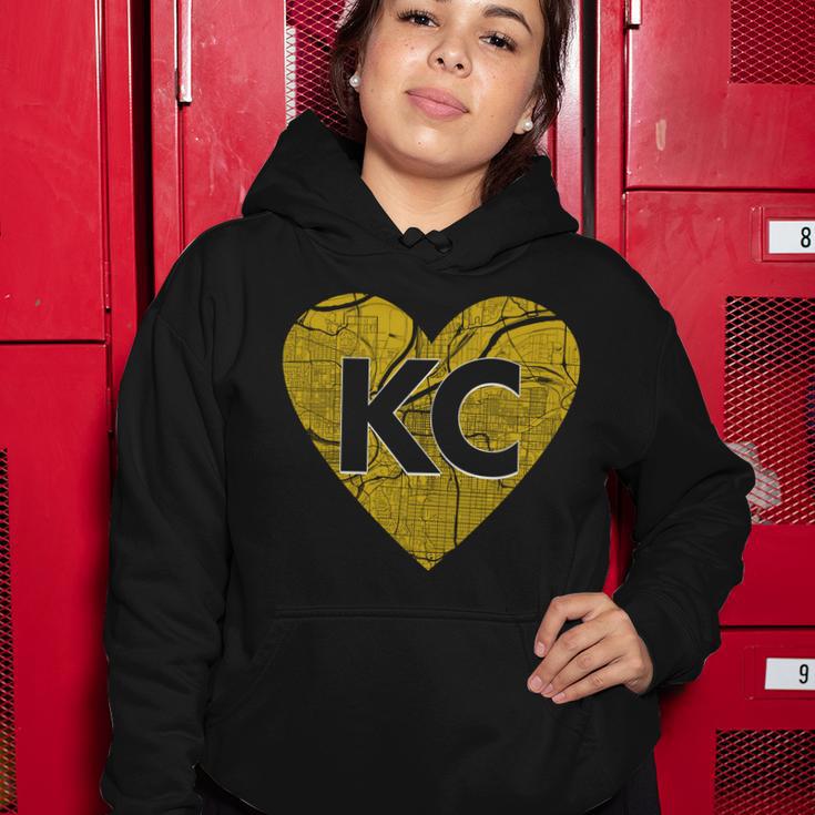 Love Kansas City Football Fan City Map Women Hoodie Unique Gifts