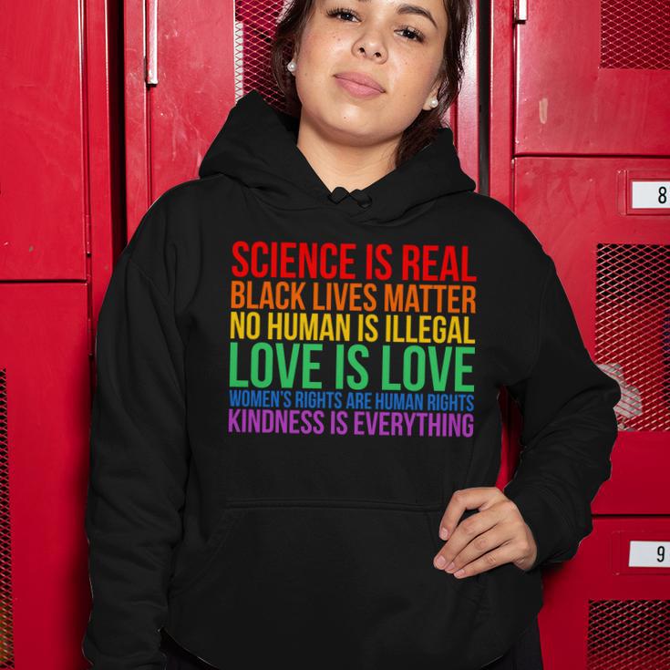 Love Kindness Science Black Lives Lgbt Equality Women Hoodie Unique Gifts