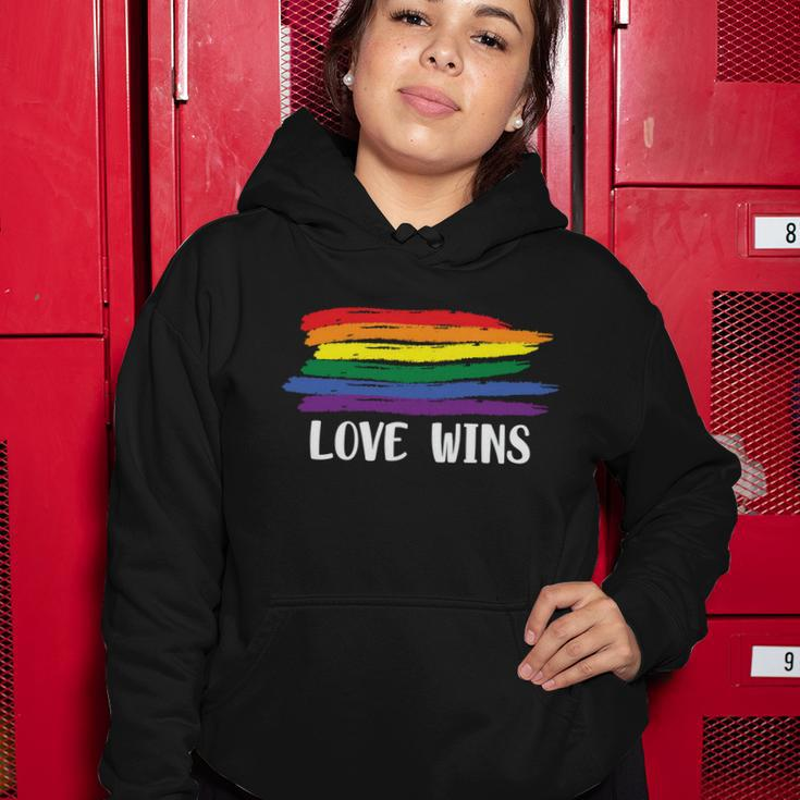 Love Wins Lgbt Gay Pride Lesbian Bisexual Ally Quote V2 Women Hoodie Unique Gifts