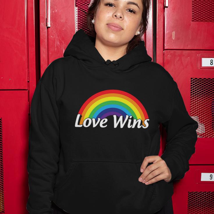 Love Wins Lgbt Rainbow Flag Pride Month Women Hoodie Unique Gifts