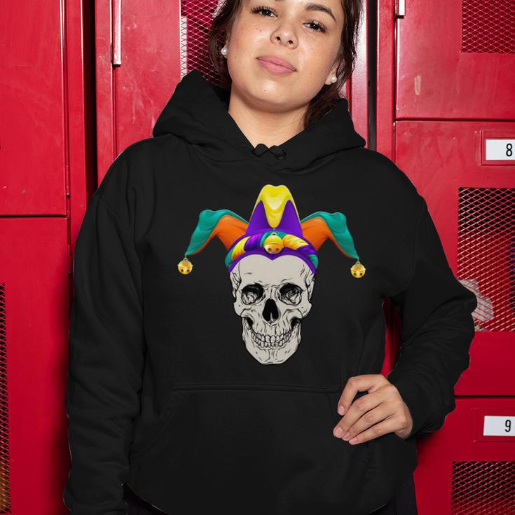 Mardi Gras Skull Party Hard Women Hoodie Unique Gifts