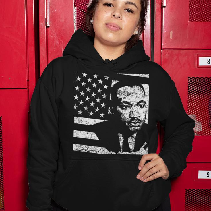 Martin Luther King Jr Distressed Mlk Flag Women Hoodie Unique Gifts