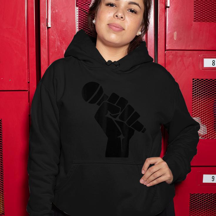 Mic Raise Old School Hip Hop Microphone Graphic Women Hoodie Unique Gifts