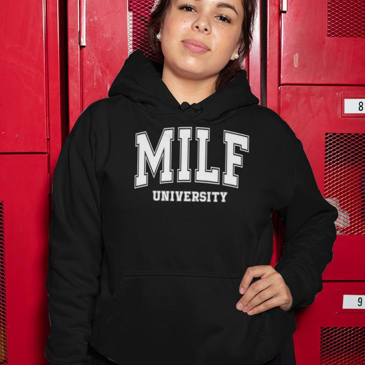 Milf University Vintage Funny Saying Sarcastic Sexy Mom Milf Women Hoodie Unique Gifts