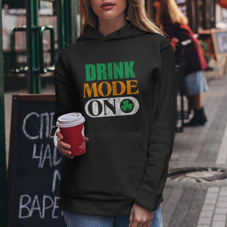 Mode On Happy St Patricks Day Flag Irish Shamrock Gift Graphic Design Printed Casual Daily Basic Women Hoodie Personalized Gifts