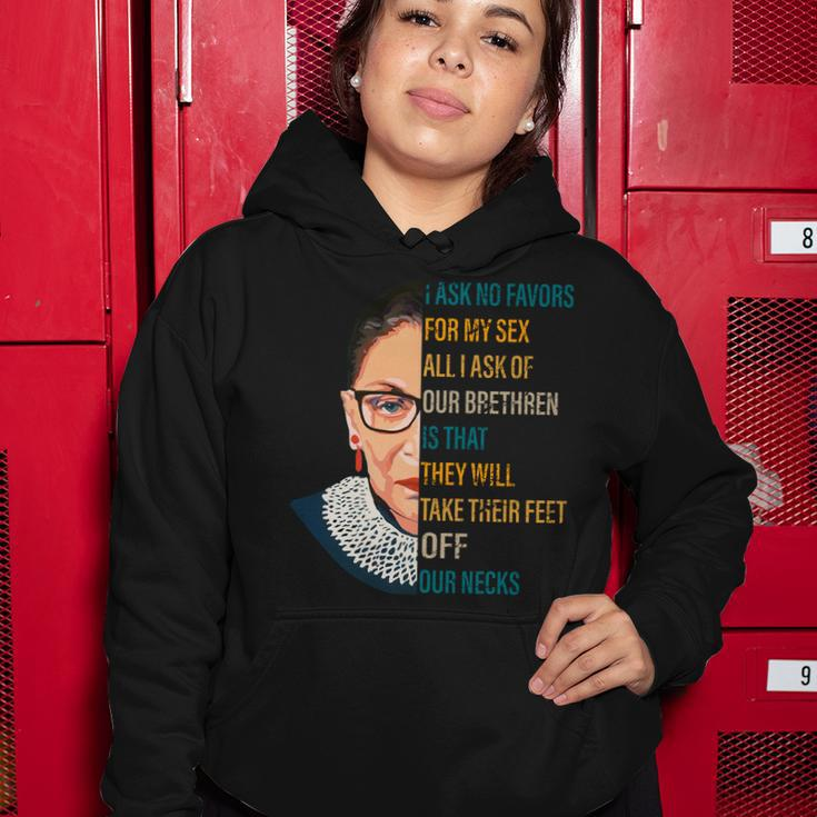 Notorious Rbg Ask No Favors Quote Women Hoodie Unique Gifts