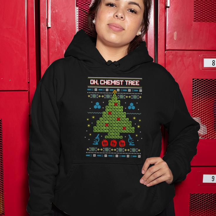 Oh Chemist Tree Chemistry Tree Christmas Science Women Hoodie Unique Gifts