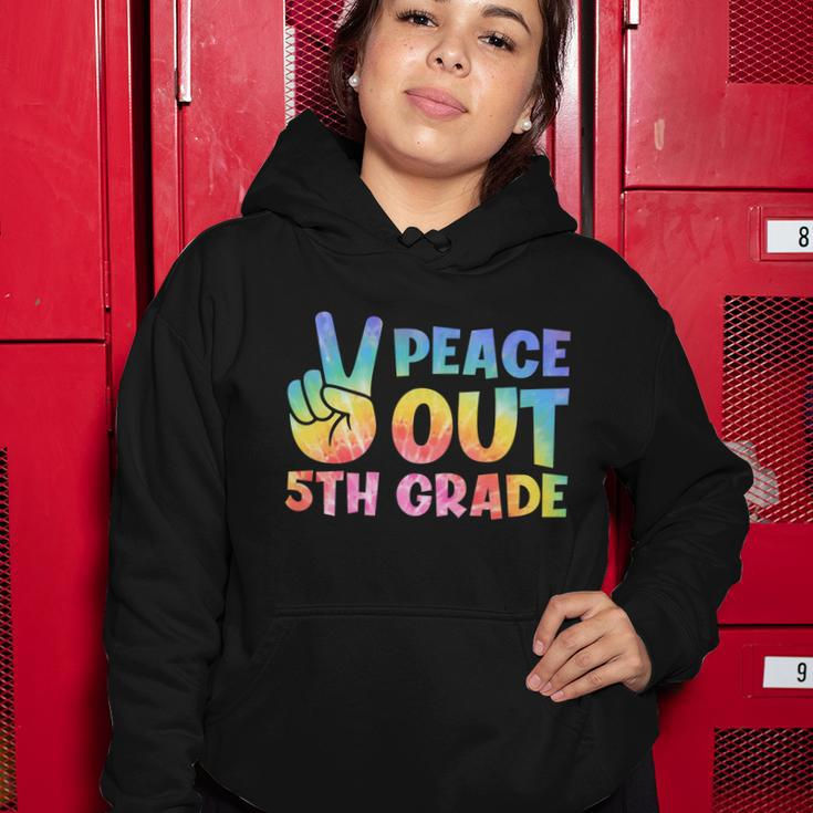 Peace Out 5Th Grade 2022 Graduate Happy Last Day Of School Funny Gift Women Hoodie Unique Gifts