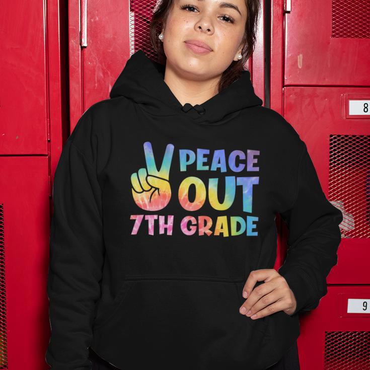 Peace Out 7Th Grade 2022 Graduate Happy Last Day Of School Great Gift Women Hoodie Unique Gifts