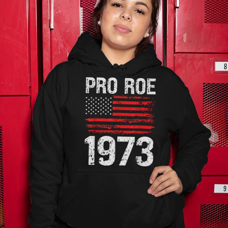 Pro Roe 1973 Reproductive Rights America Usa Flag Distressed Women Hoodie Funny Gifts