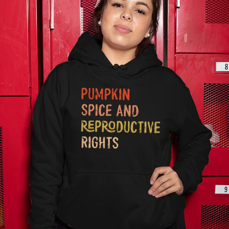 Pumpkin Spice And Reproductive Rights Fall Feminist Choice Gift V4 Women Hoodie Unique Gifts