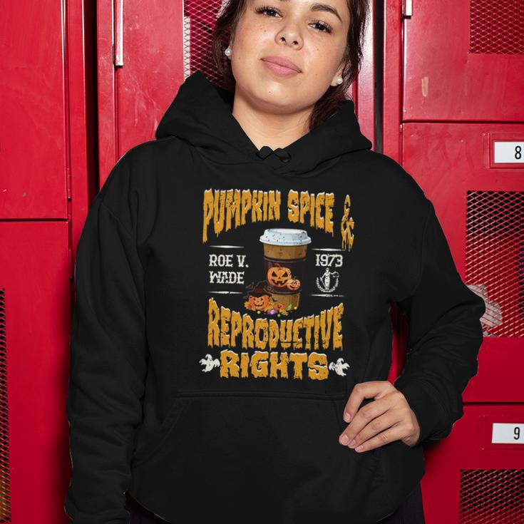 Pumpkin Spice And Reproductive Rights Fall Feminist Choice Gift V5 Women Hoodie Unique Gifts