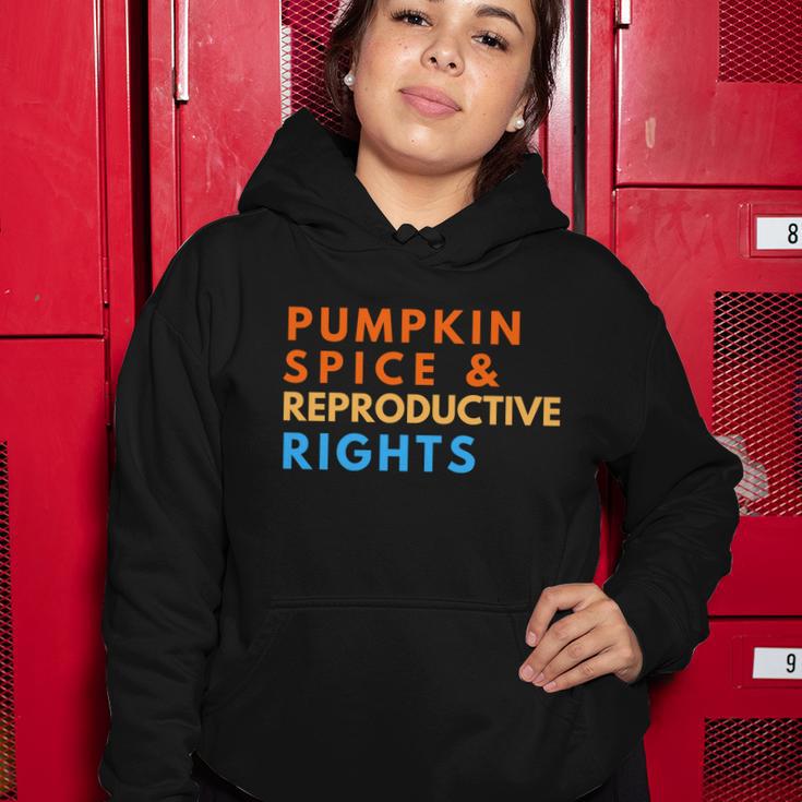 Pumpkin Spice And Reproductive Rights For Halloween Party Gift Women Hoodie Unique Gifts